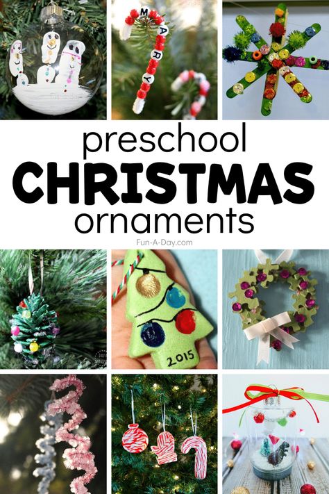 Preschool Christmas Ornaments, Preschool Christmas Gifts, Fun Christmas Activities, Easy Christmas Ornaments, Diy Christmas Ornaments Easy, Christmas Gifts For Parents, Kids Christmas Ornaments, Preschool Class, Ornament Ideas