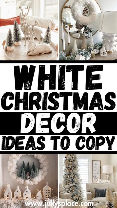 white christmas decor, white christmas decor ideas, neutral christmas decor, christmas decor ideas Neutral Winter Decor, Neutral Christmas Decor Ideas, Christmas Dining Table Decorations, White Christmas Decor Ideas, Neutral Holiday Decor, Dining Table Decorations, Christmas Decorations Centerpiece, Fun Christmas Party Games, Silver Christmas Decorations