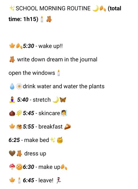 Grunge Morning Routine, Fall Routine Ideas, Fall Routine, Fall Morning Routine, Journal Headers, Morning Routines List, Routine School, Daily Routine Schedule, Bullet Journal Headers