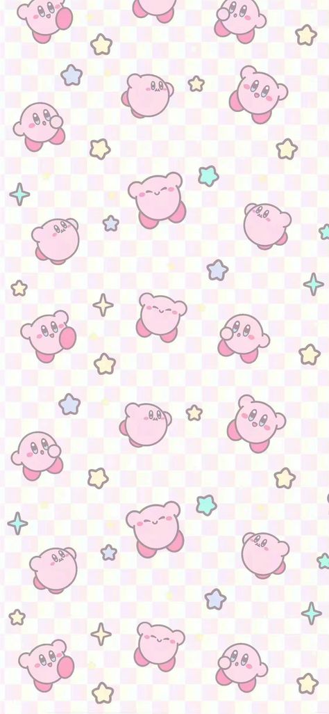 Kirby Character Wallpaper, Kawaii Kirby Wallpaper, Kirby Phone Wallpaper, Kirby Wallpapers Aesthetic, Kirby Iphone Wallpaper, Pink Kirby Wallpaper, Nintendo Wallpaper, Wallpapers Pastel, Kirby Wallpaper