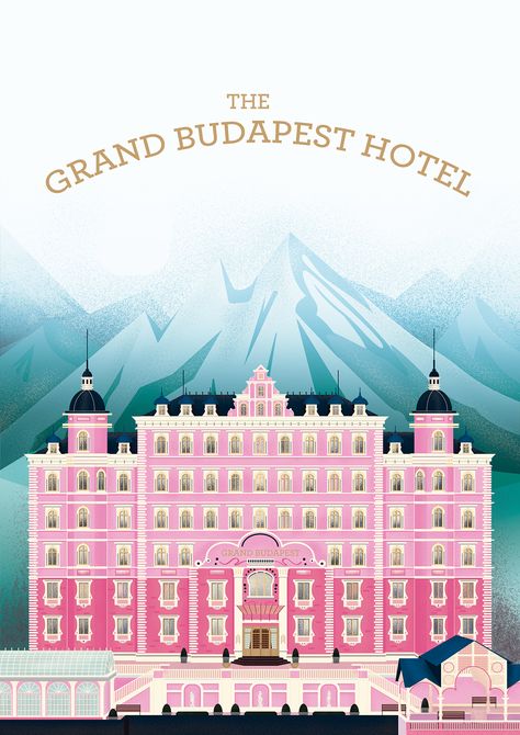 The Grand Budapest Hotel on Behance Budapest Hotel Movie, Grand Budapest Hotel Poster, Movie Poster Room, Hotel Budapest, The Grand Budapest Hotel, Grand Budapest Hotel, Grand Budapest, Budapest Hotel, Minimal Movie Posters