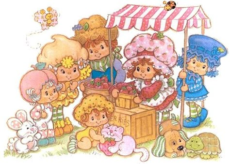 strawberry shortcake and friends Huckleberry Pie, Berry Shortcake, Vintage Strawberry Shortcake Dolls, Strawberry Shortcake Cartoon, Strawberry Shortcake Characters, Strawberry Shortcake Doll, Vintage Strawberry Shortcake, 80s Cartoons, Rainbow Brite