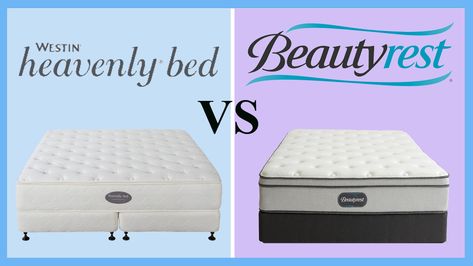 If you are planning to buy a mattress from one of the famous-name brands, you will absolutely do the comparison between Westin Heavenly and Simmon Beautyrest. Both companies have tried to innovate the best technology on their kind of mattresses. So which brand should you choose? Westin Heavenly Bed, Beautyrest Mattress, Mattress Brands, Best Mattress, Pillow Top, Sleep Comfortably, Quilt Top, Bedding Sets, Bedding Set