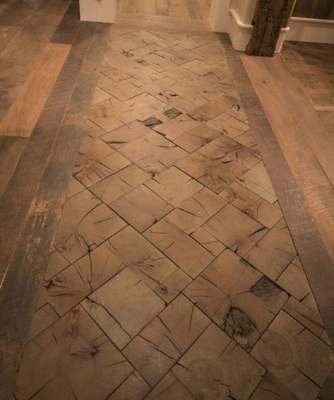 End Grain Flooring, Wood Block Flooring, Tile Floor Diy, Wood Floor Finishes, Into The Wood, Traditional Tile, Unique Flooring, Diy Tile, Diy Flooring