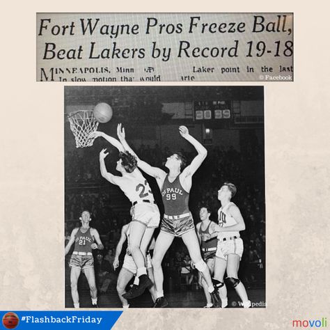 11/21/1950: The Fort Wayne Pistons beat the Minneapolis Lakers, in the lowest-scoring #NBA game ever (19-18), keeping the ball away from George Mikan by holding it without shooting for minutes at a time. This led to the adoption of the shot clock in 1954. #FlashbackFriday George Mikan, College Basketball Players, Jerry West, Ny Knicks, Nba Championships, Basketball Drills, Nba Logo, Basketball Leagues, Ncaa Basketball