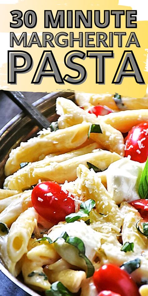 Margarita Pasta Recipes, Margarita Pasta, Pasta Margherita, Margherita Pasta, Baked Penne Pasta Recipes, Penne Pasta Salad, Penne Pasta Salads, Pasta Entrees, Penne Pasta Recipe