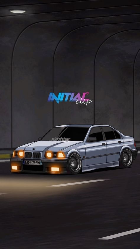 Initial clip on Instagram: “Clean E36 animation work special made for owner @_propul.sion_ Thanks for the comission🙏🏻 #bmw #bmwm #bmwm3 #m3 #mpower #mperformance #e36…” Initial Clip, E36 Coupe, Car Animation, Bavarian Motor Works, Bmw Art, Car Vector, Car Artwork, Story Ideas Pictures, Car Drawings