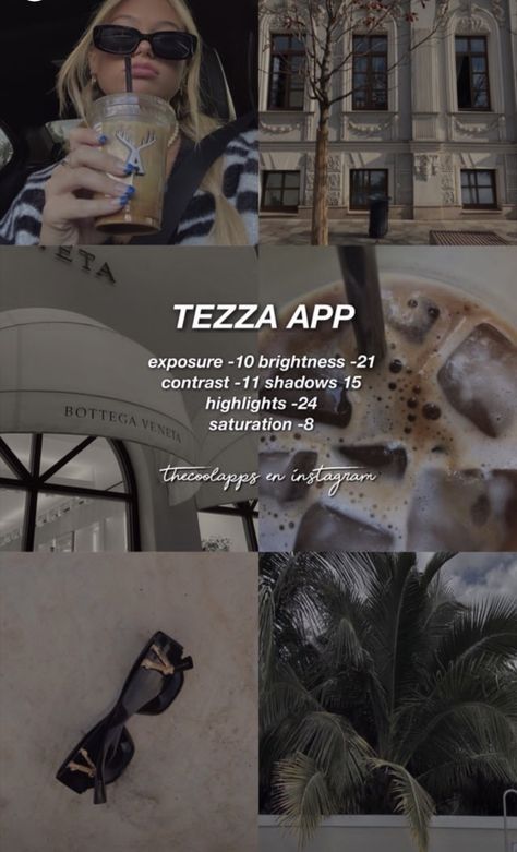 Best Tezza Filters, Photoshop Express Presets, Tezza Filter Edit Vintage, Tezza Filter Edit Aesthetic, Tezza Editing Tutorial, Tezza App Filters, Tezza Photo Edits, Low Exposure Filter Iphone, Tezza Presets Tutorial