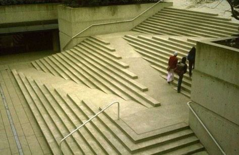 Stair ramp combination Barrier Free Design, Ramp Stairs, Ramp Design, Access Ramp, Escalier Design, Building Images, Stairway To Heaven, Universal Design, Stairs Design