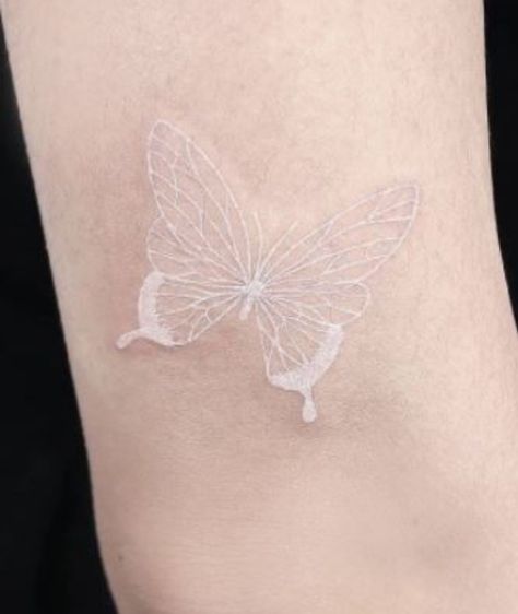 Silver Butterfly Tattoo, Three White Butterflies Tattoo, Small White Butterfly Tattoo, Butterfly Tattoo White, White Butterflies Tattoo, Small White Ink Tattoo, White Ink Butterfly Tattoo, Butterfly Metamorphosis Tattoo, Butterflies Flying Tattoo