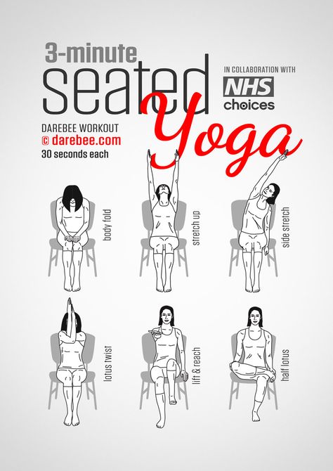 Seated Yoga Workout Wheelchair Exercises, Seated Yoga, Office Yoga, Abs Workout Video, Office Exercise, Yoga Beginners, Chair Exercises, Yoga Posen, Chair Yoga