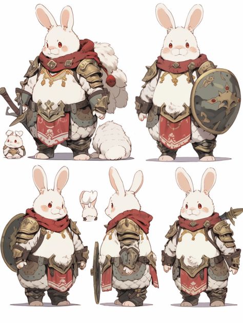 Rabbit Folk Art Dnd, Harengon Barbarian Dnd, Rabbit People Art, Bear Dnd Character, Animal Warriors Character Design, Harengon Cleric, Animal Dnd Characters, Harengon Paladin, Rabbit Folk Dnd