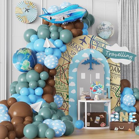 Airport Theme Party, Travel Birthday Party Theme, Plane Theme Birthday Party, Around The World Theme Party, Travel Theme Party Decorations, Airplane Themed Party, Travel Party Decorations, Travel Theme Party, Farewell Party Decorations