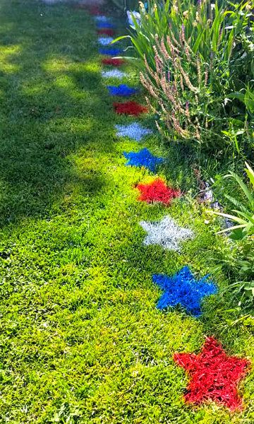 Spray Paint Stars On Lawn, Lawn Stars, Americana Crafts, Grand Junction, 4th Of July Decorations, Patriotic Holidays, 4th Of July Party, July Party, Remodels