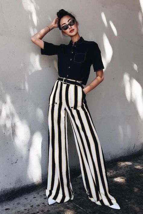 Chriselle Lim, Wide Legged Pants, Work Outfits Women Summer, Chique Outfits, Stylish Work Attire, Office Outfits Women, Business Casual Outfits For Work, Elegante Casual, Stylish Work Outfits