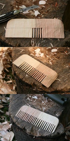 Bushcraft Skills, Wooden Comb, Diy Holz, Wood Carving Tools, Into The Woods, Survival Prepping, Carving Tools, Nature Crafts, Whittling