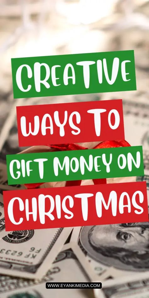 Creative Ways To Give Money For Christmas Ideas To Gift Money, Cash Christmas Gift Ideas Fun, Money Christmas Gift Ideas, Creative Ways To Gift Money, Ways To Gift Money, Money Box Diy, Money Gifts Christmas, Ways To Give Money, Christmas Money Cards