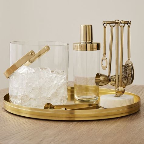 Gold bar cart styling