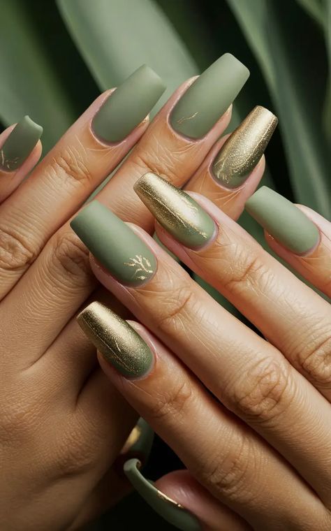 25 Sage Green Nail Ideas: Must Try Designs Sage Green Nails Ideas, Sage Acrylic Nails, Sage And Pink Nails, Green Manicure Ideas, Green Acrylic Nails Designs, Sage Nails Design, Sage Green Acrylic Nails, Sage Green Nail Designs, Sage Green Nail Ideas