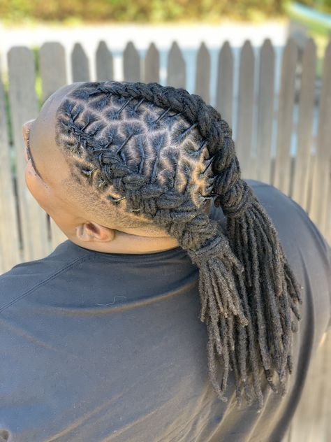 Locs French Braid, French Braid Locs, Two French Braids, Dreadlock Styles, Dreads Styles, French Braid, Loc Styles, Protective Styles, Locs