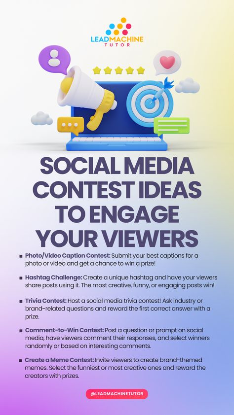 Social Media Contests Ideas, Social Media Contest, Contest Ideas, Social Media Contests, Video Caption, Contest Rules, Online Contest, Be Motivated, Selling Tips