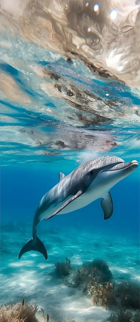 Ocean Dolphin Wallpaper, Dolphin Photography Amazing Photos, Aesthetic Animal Photography, Dolphin Iphone Wallpaper, Dolfins Dolphins Pictures, Lumba Lumba Aesthetic, Dauphin Aesthetic, Dolphin Photos Beautiful, Dolphin Aesthetic Wallpaper