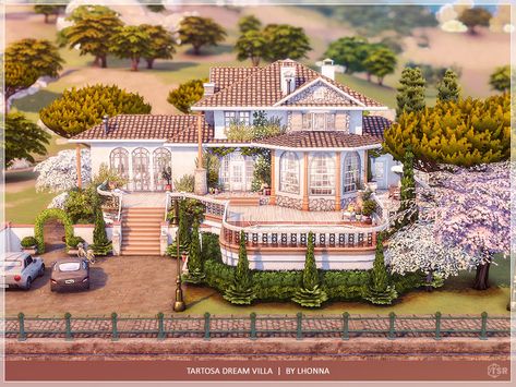 The Sims Resource - Tartosa Dream Villa - No CC Sims 4 Eco Mansion, Sims 4 Mansion No Cc, Modern Mansion Sims 4 No Cc, The Sims 4 Castle No Cc, The Sims 4 Gallery Houses Base Game, Sims 4 Modern House, Sims 4 Houses Layout, Jungle Adventure, Sims 4 Houses