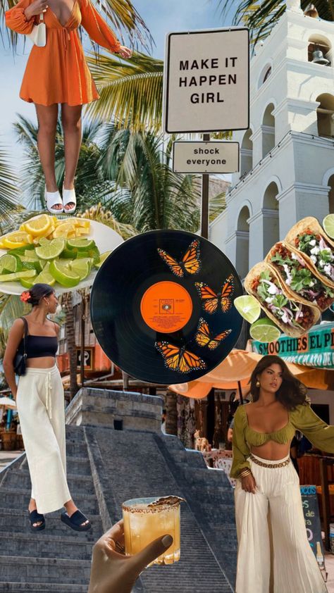 #mexico #summer #aesthetic #moodboard #itgirl #tropical Latin Summer Aesthetic, Mexico Summer Aesthetic, Mexican Summer Aesthetic, Mexico Moodboard, Tanned Girls, Mexican Summer, Mexico Summer, Tropical Minimalist, Summer Board