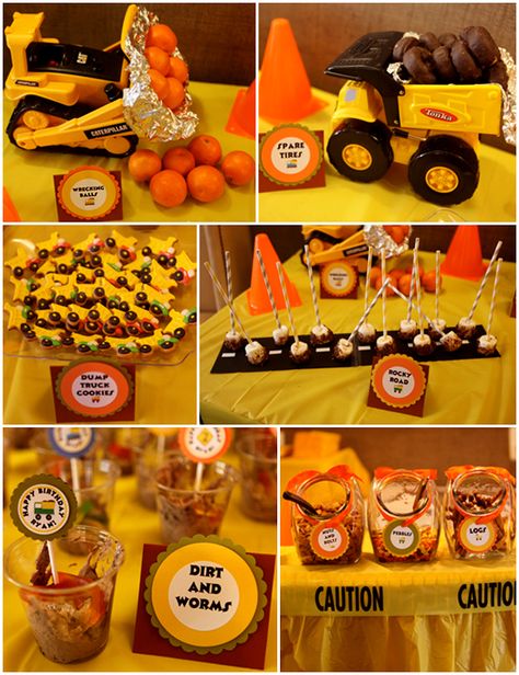 There are only two ways to live your life.: Construction Truck Themed Birthday Party Truck Themed Birthday Party, Truck Theme Birthday, Construction Theme Birthday Party, Construction Theme Party, Road Kids, Kid Parties, Construction Birthday Parties, Construction Zone, Party Deco