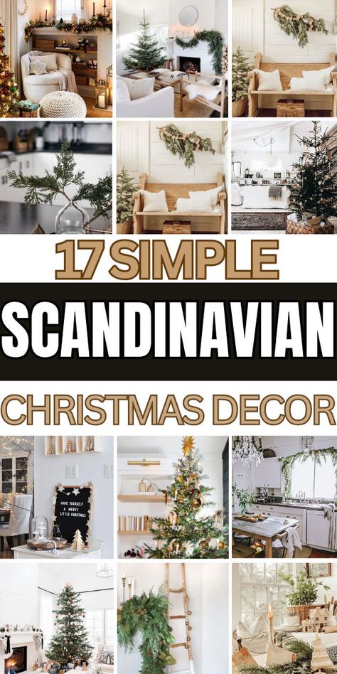 Embrace cozy minimalism with Scandinavian Christmas Decor Ideas! 🎄✨ Opt for neutral tones, natural materials, and simple designs like wooden ornaments and greenery garlands. Add warmth with soft lighting, candles, and cozy textiles for a festive yet serene holiday vibe! ❄️💫 #ScandinavianChristmas #MinimalistHoliday #CozyDecor Minimal Christmas Decor Ideas, Scandinavian Winter Decor, Christmas Decor Ideas Minimalist, Scandinavian Christmas Decor Ideas, Swedish Christmas Decor, Scandinavian Christmas Decor, Scandinavian Christmas Ornaments, Cozy Minimalism, Christmas Nordic