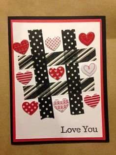 Valentine’s Day Homemade Cards, Ctmh Valentines Day Cards, Valentine Cards Stampin Up Ideas, Valentine Cards To Make, Stampin Up Valentine Cards, Valentines Day Cards Handmade, Vday Cards, Cards Valentines, Easy Valentine Crafts