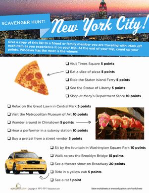 Whether you're a native New Yorker or a wide-eyed tourist, enjoy the best of the Big Apple with a fun scavenger hunt! Photo Scavenger Hunt, Staten Island Ferry, Nyc With Kids, New York City Vacation, Scavenger Hunt For Kids, Nyc Girl, Summer Road Trip, Nyc Trip, Big Apple