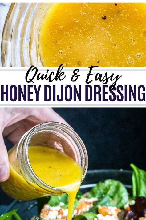 Dijon Vinaigrette Dressing Recipes, Simple Honey Mustard Dressing, Honey Citrus Salad Dressing, Honey Garlic Dressing, Honey And Mustard Dressing, Honey Mustard Salad Dressing Homemade, Honey Mustard Vinegrette, Recipes For Salad Dressings, Dijon Honey Mustard Dressing