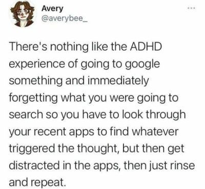 DISTRACTION: ADHD memes that are relatable af Undiagnosed Neurodivergent, Add Aesthetic, Add Meme, Nursing Memes, Mental And Emotional Health, Emotional Health, Pretty Quotes, Funny Quotes, Funny Memes