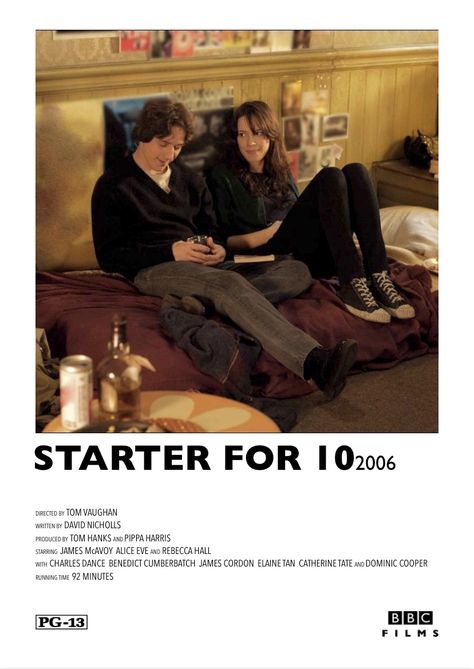 Starter For 10 Movie, 2006 Movies, Starter For 10, 2006 Aesthetic, Grand Theatre, Film Recommendations, Movies To Watch Teenagers, Girly Movies, Film Posters Minimalist