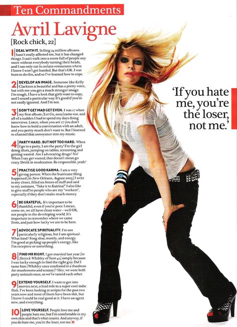 Q Magazine - Octubre 2007 - 01 - AvrilPix Gallery - The best image, picture and photo gallery about Avril Lavigne - AvrilSpain.Com Avril Lavigne Magazine, Q Magazine, Avril Lavingne, The Best Damn Thing, Rolling Stones Magazine, Rock Chick, Best Image, Never Grow Up, Avril Lavigne