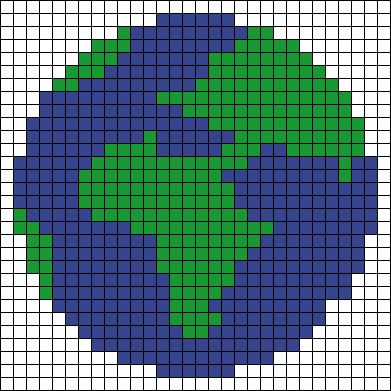 Earth Alpha Pattern, Space Pixel Art, Earth Planet, Graph Crochet, Pixel Crochet, Crazy Patchwork, Tapestry Crochet Patterns, Crochet Business, Cross Stitch Patterns Flowers