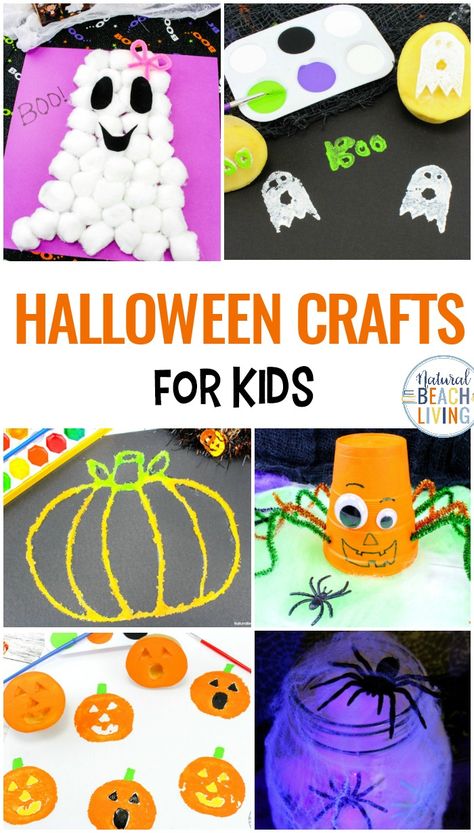 Easy Cotton Ball Ghost Craft for Preschoolers - Natural Beach Living Kids Halloween Snacks, Cotton Ball Ghost, Activities For Kids Halloween, Party Food Halloween, Cheap Halloween Crafts, Crafts For Kids Halloween, No Carve Pumpkin Ideas, Kids Halloween Crafts, Easy Halloween Crafts For Kids