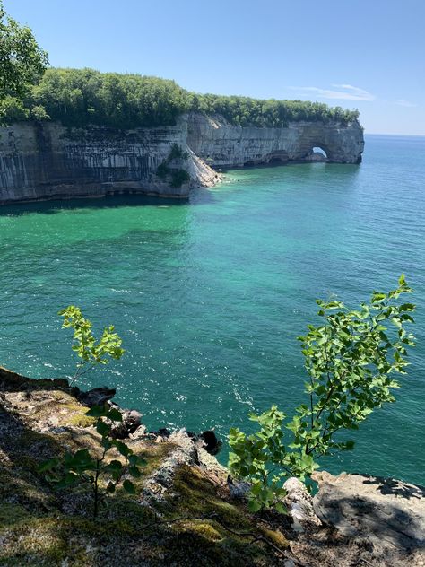 Pure Michigan Photography, Michigan Wallpaper, Pictured Rocks Michigan, Michigan Landscape, Up Michigan, Summer Nostalgia, 2024 Travel, Pictured Rocks, Pictured Rocks National Lakeshore