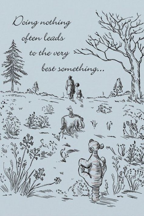 Pooh & Pals | The Very Best Something Quote Postcard
Disney's Christopher Robin | This sketch features Pooh and Pals and the quote, " Doing nothing often leads to the very best something…" Pooh Disneybound, Pooh Makeup, Pooh Cupcakes, Pooh Shirts, Pooh Onesie, Pooh Tattoo, Winnie The Pooh Tattoos, Christopher Robin Movie, Disney Christopher Robin