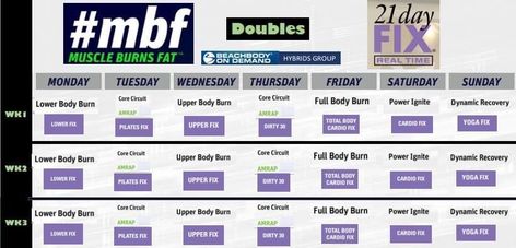 Mbf Program Hybrid, Mbf Beachbody Hybrid Calendar, Workout Calender, Hybrid Workouts, 21 Day Fix Workouts, Beachbody Workout, Beachbody Coaching, Yoga Core, Beachbody Programs