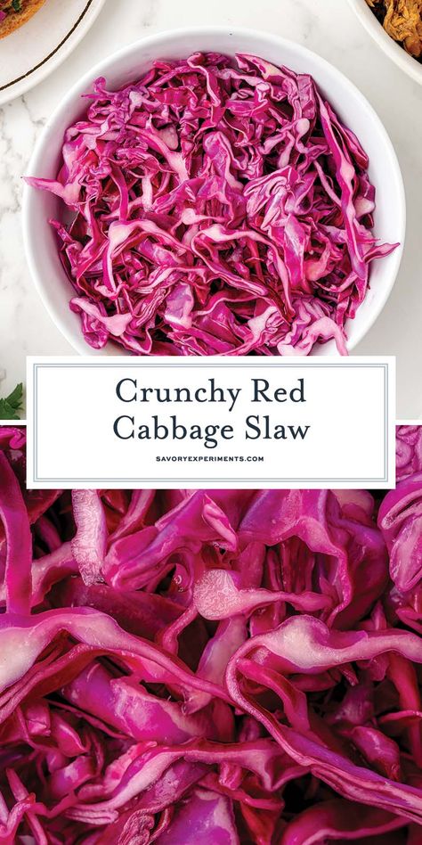 Quick Coleslaw, Red Cabbage Slaw Recipes, Easy Coleslaw Recipe, Red Cabbage Coleslaw, No Mayo Coleslaw, Purple Cabbage Slaw, Cabbage Coleslaw, Sweet And Sour Cabbage, Broth Diet