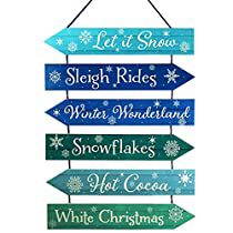 Check this out! Wooden Christmas Signs, Winter Outdoor Decor, Countdown Until Christmas, Winter Wood Signs Walmart, Wooden Arrow Sign, Snowflake Wall, Sign For Front Door, Front Door Farmhouse, Door Farmhouse