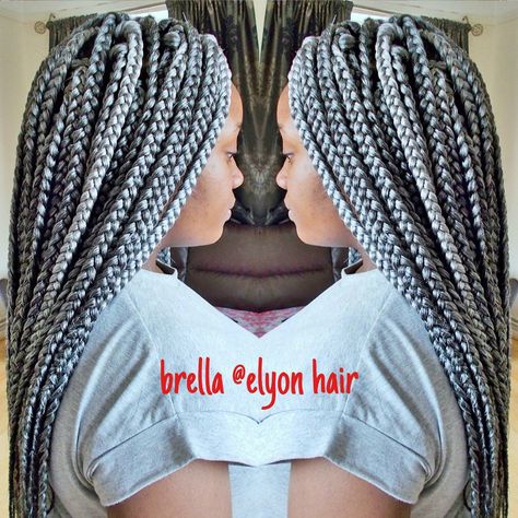 crochet box braids Grey Hair Braids, Twist Cornrows, Crochet Box Braids, Peekaboo Hair, Crochet Box, Going Natural, Hair Braids, Braided Hairstyles For Black Women, Grey Hair