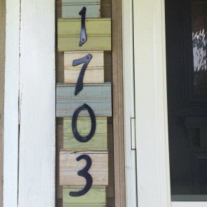 Salvaged Wood Projects, Number Ideas, Wood Projects For Beginners, Work Tips, Reclaimed Wood Projects, Scrap Wood Projects, House Number Sign, Diy Holz, Number Sign