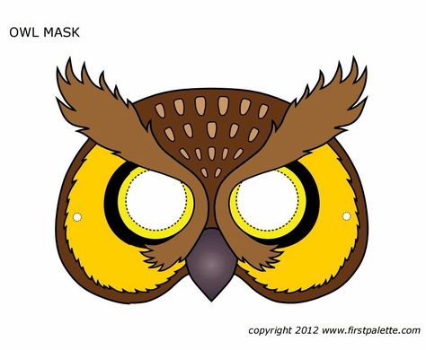 Let the kids make this Printable Owl Mask and see all of the fun they will have portraying their favorite woodland feathered friend. Printable Halloween Masks, Printable Animal Masks, Obličejové Masky, Theme Carnaval, Owl Mask, Owl Costume, Mascaras Halloween, Printable Masks, Felt Mask