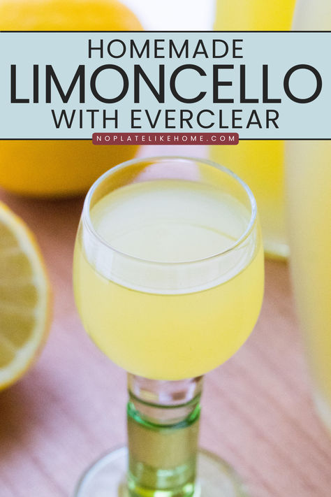 Make delicious homemade limoncello with Everclear grain alcohol and my step-by-step recipe!  With just four simple ingredients and time, you can savor the zesty flavor of this classic Italian liqueur. It’s easy and I’ll show you how with this tutorial. Limoncello Recipe Giada, Lemon Cello Recipe, Homemade Liqueur Recipes, Making Limoncello, Limoncello Recipe, Liqueur Drinks, Homemade Limoncello, Homemade Alcohol, Italian Liqueur