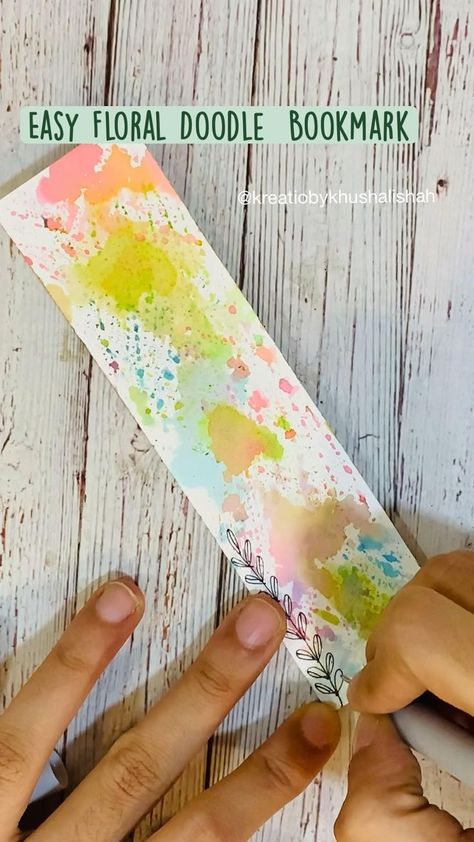 Easy Floral Doodle Bookmark | Diy bookmarks, Book art diy, Handmade bookmarks diy Doodle Bookmark, Bookmark Diy, Bookmarks Diy, Handmade Bookmarks Diy, Handmade Bookmarks, Creative Bookmarks, Floral Doodle, Bookmark Craft, Watercolor Bookmarks