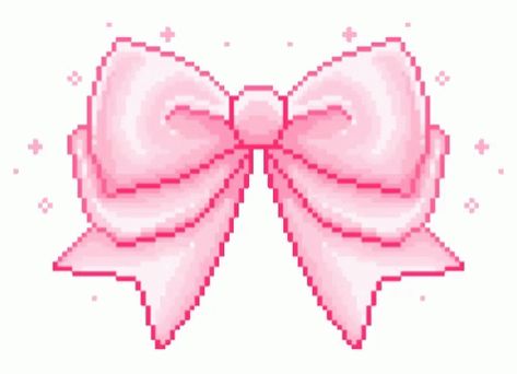 Pixel Kawaii, Kawaii Transparent, Pixel Gif, Bow Aesthetic, Pink Artwork, Bow Wallpaper, Vintage Png, Glitter Decor, Pixel Art Design