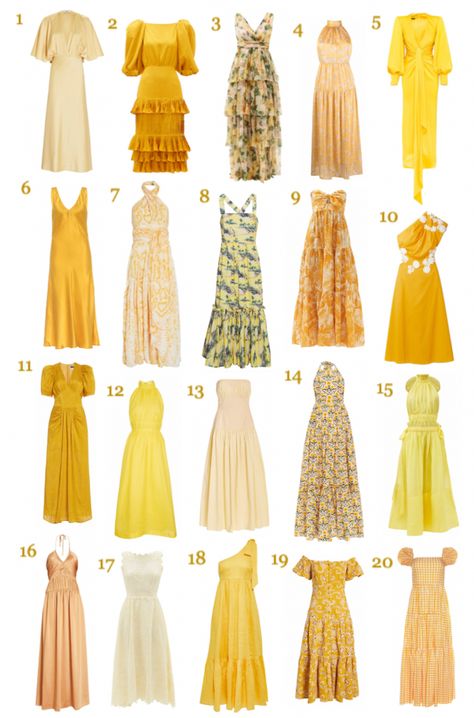 Summer Outfits Wedding Guest, Yellow Wedding Dress Guest, Guest Outfits For Wedding, Yellow Wedding Guest Outfit, Yellow Summer Dresses For Wedding Guest, Yellow Dress Outfit Wedding, Wedding Guest Dress Teenager, Casual Wedding Outfit Guest Women, Yellow Spring Wedding Guest Dress